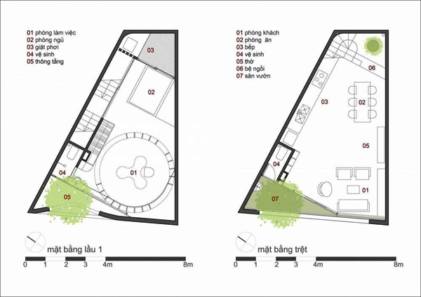 Xây nhà trên đất méo bên thẳng bên lệch 