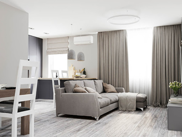 Màu Xám là màu nội thất dản dị hiện đại gợi cảm giác tri thức trầm ổn mà uy quyền 