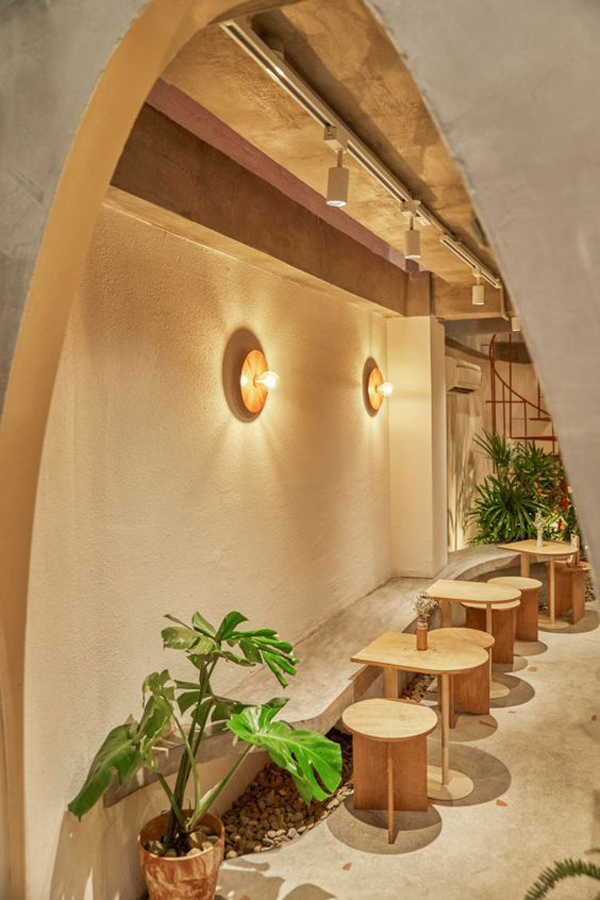 nội thất quán cafe theo phong cách hiên đại 