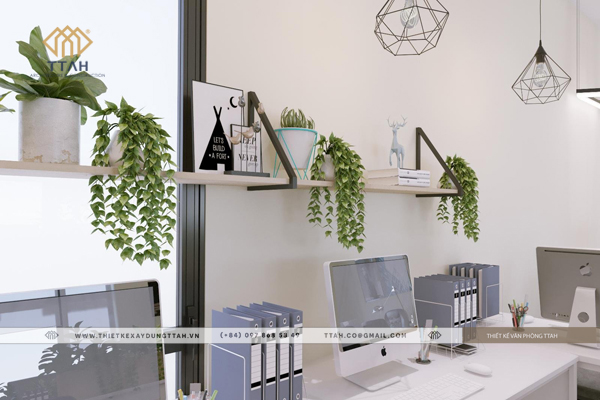 thiết kế nội thất văn phòng hẹp